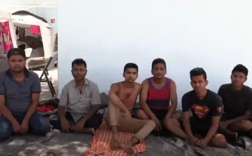 Migrants wait in Mexico for their asylum cases to be heard in the United States. Image by The Texas Tribune. Mexico, 2019.